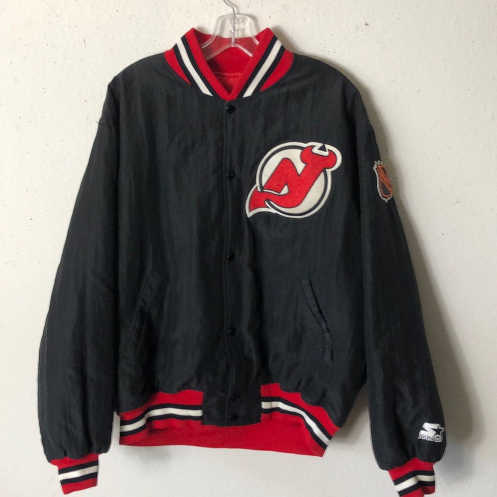 Vintage Starter NHL New Jersey Devils Embroidered Varsity Jacket